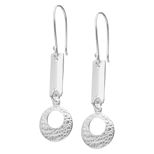 Aro Rectángulo Círculo Martillado