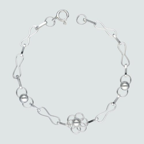 Pulsera Flor Óvalos Lazos