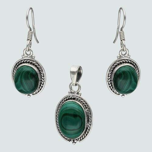Conjunto Ovalado Malaquita