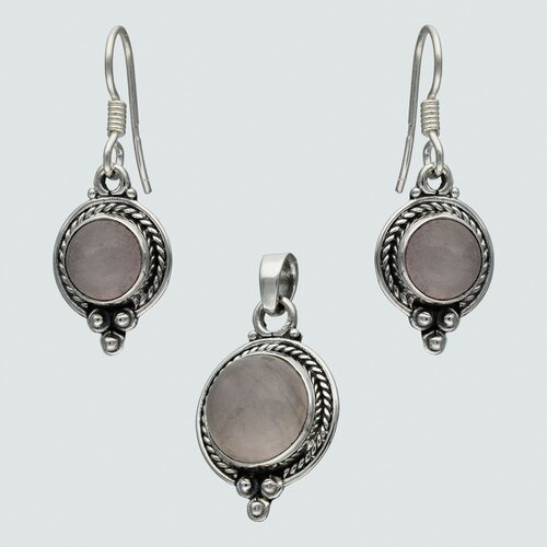 Conjunto Circular Cuarzo Rosa