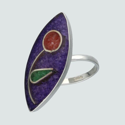 Anillo Flor Piedra Picada