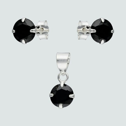 Conjunto Circón Ónix 6 mm