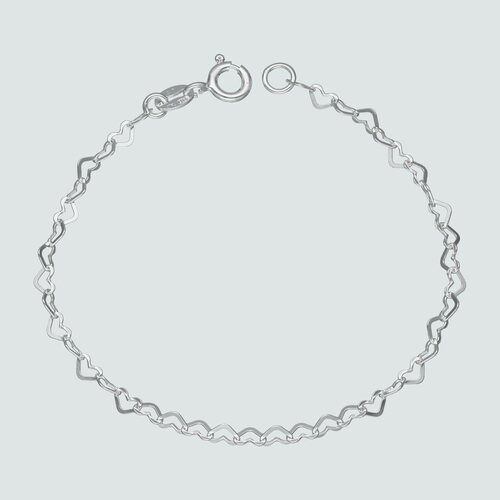 Pulsera Corazones Entrelazados 16 cm