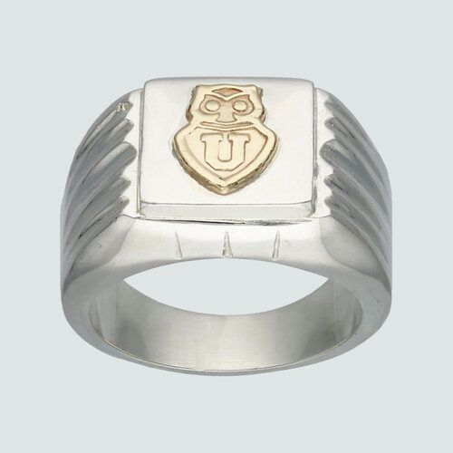Anillo Sello Inflado Universidad de Chile con Oro