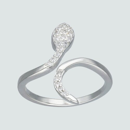 Anillo Midi Serpiente con Circones