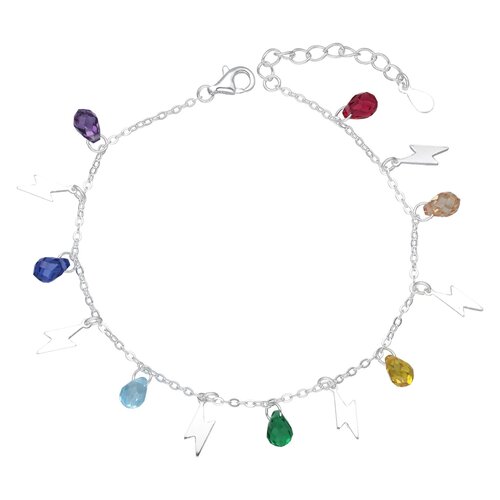 Pulsera Rayos Cristales Hecho con Swarovski® 7 Chakras