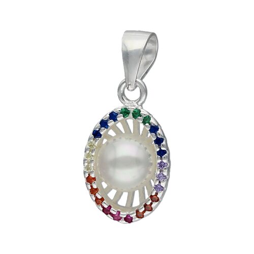 Colgante Ovalado Perla Circones Multicolor