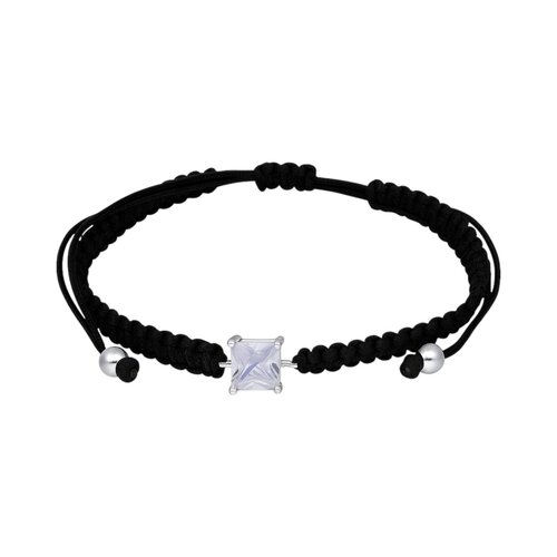 Pulsera Hilo Negro Ajustable Circón