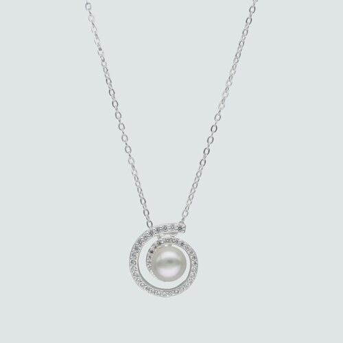 Collar Espiral Circones y Perla