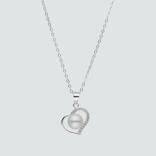Collar Perla y Corazón Circones