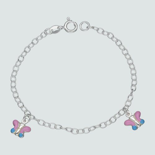 Pulsera Mariposas Esmaltadas 16 cm