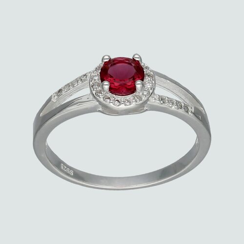 Anillo Circón Fucsia