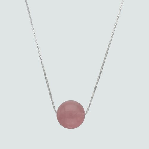Collar Esfera Cuarzo Rosa