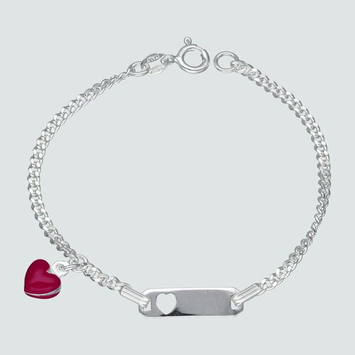 Pulsera Piocha Corazón Esmaltado 16 cm