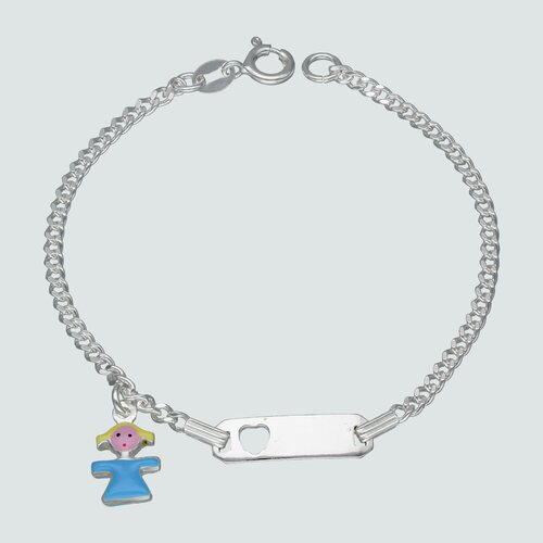 Pulsera Piocha Corazón Grumet Niña Esmaltada 16 cm