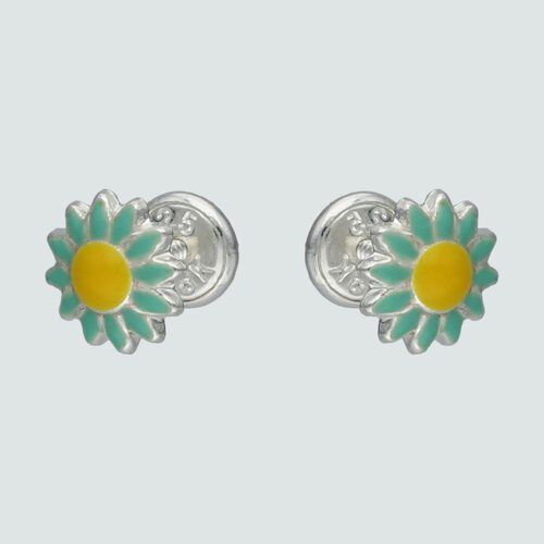 Aro con Tope Flor Esmaltada