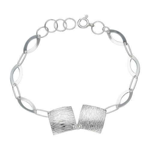 Pulsera Óvalos Rombos Martillados