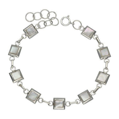 Pulsera Cuadros Nácar