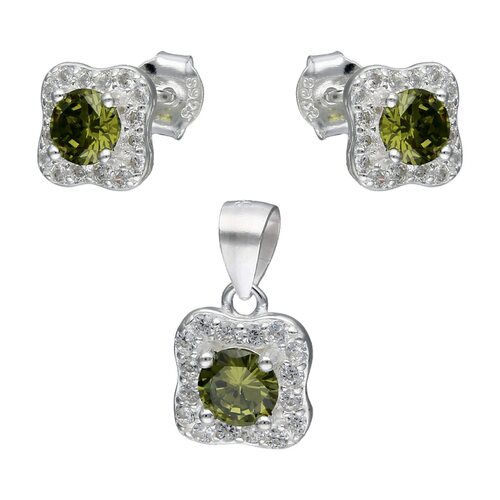 Conjunto Circón Verde Oliva