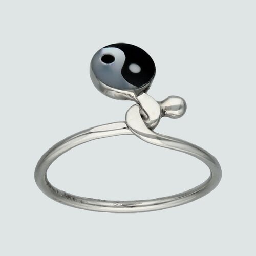 Anillo Ying Yang Nácar Ónix