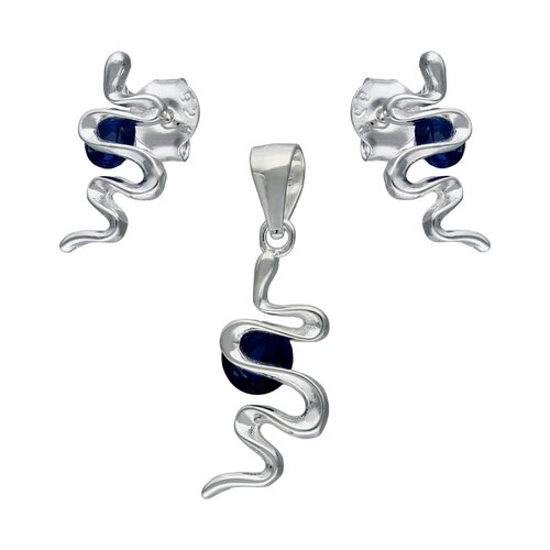 Conjunto Serpiente Circón Zafiro