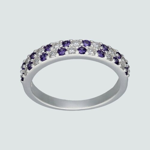 Anillo Cintillo Circones Amatista