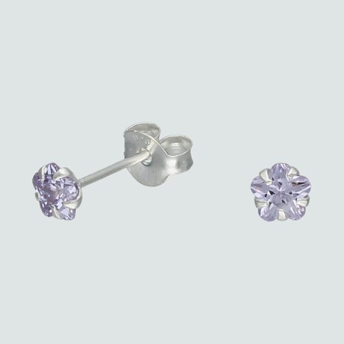 Aro Flor Circón Violeta 4 mm