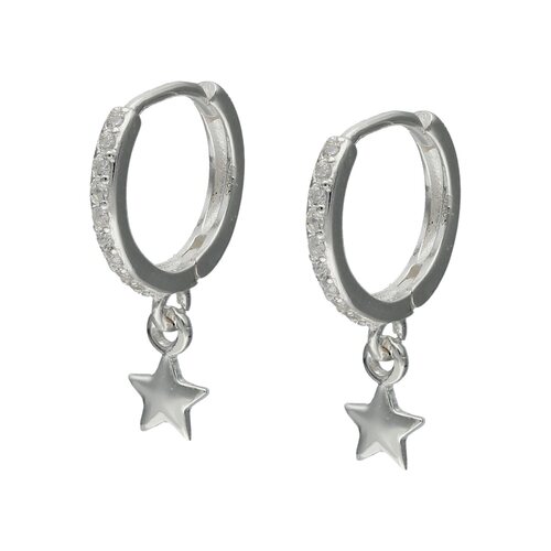 Argolla Huggie Estrella Circones 12 mm