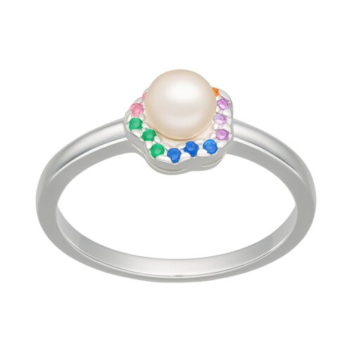 Anillo Flor Perla Circones Multicolor