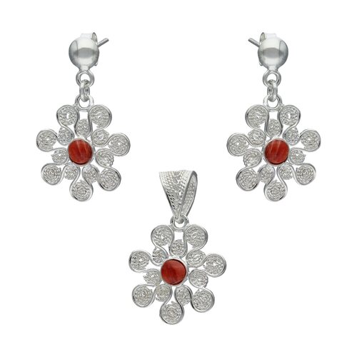 Conjunto Flor Filigrana Ambar