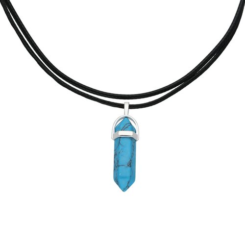 Collar Choker Doble Turquesa