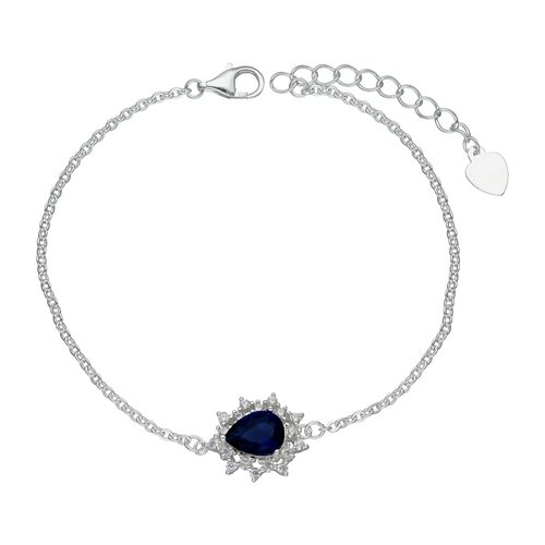 Pulsera Gota Circón Zafiro