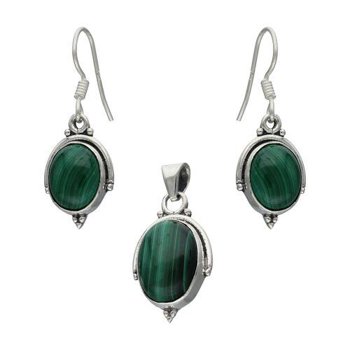 Conjunto Malaquita Ovalada