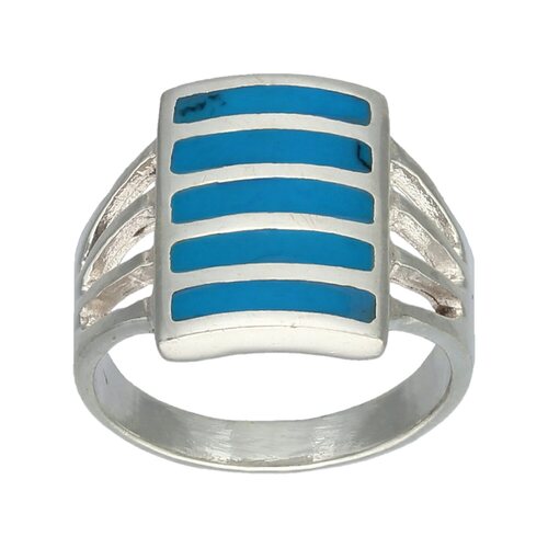 Anillo Líneas Turquesa