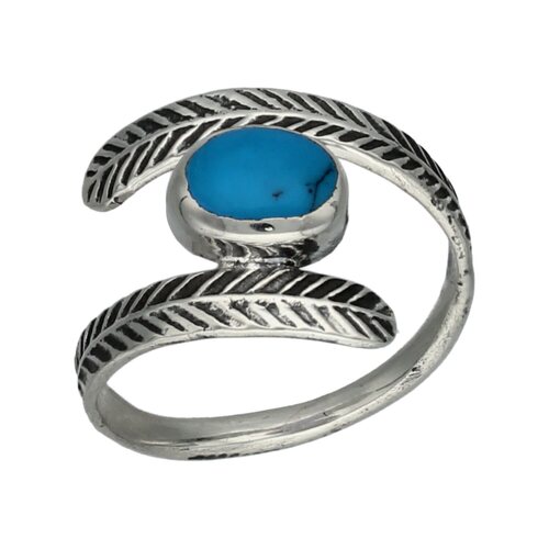 Anillo Plumas Turquesa