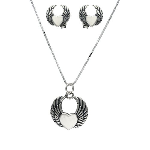 Set Collar y Aro Corazón Detente