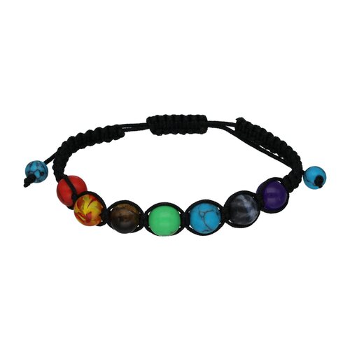 Pulsera Ajustable Trenzada Cristales 7 Chakras