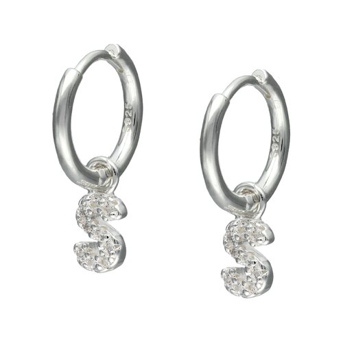 Argolla Huggie Letra S Circones 13 mm