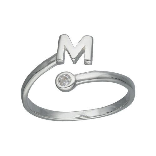 Anillo Ajustable Letra M Circón