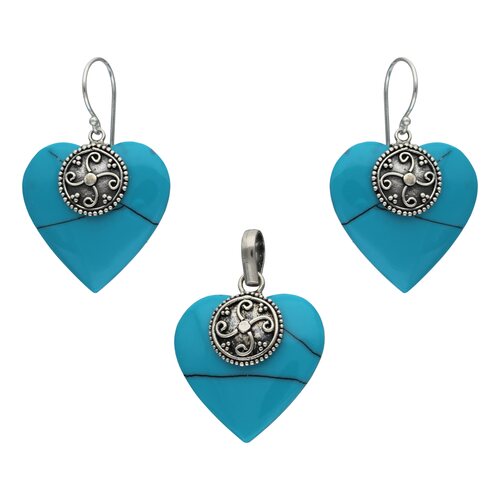 Conjunto Corazón Turquesa