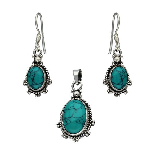 Conjunto Crisocola Ovalado