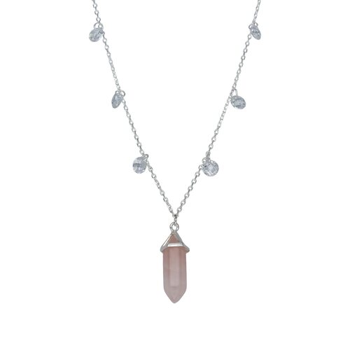Collar Cristales Cuarzo Rosa