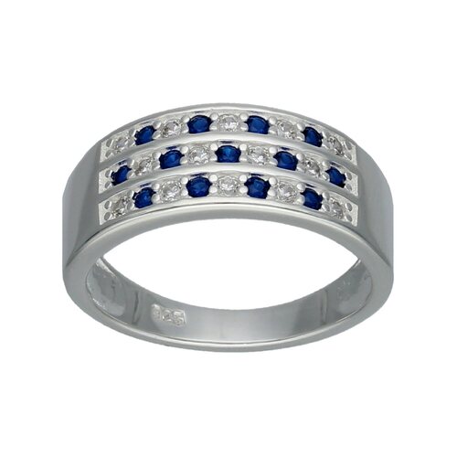 Anillo Cintillo Circones Zafiro