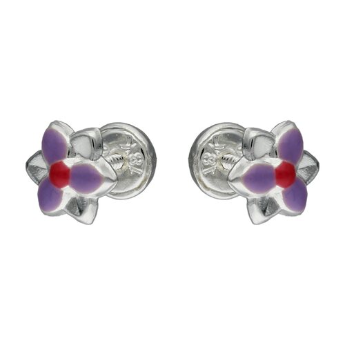 Aro con Tope Flor Esmaltada