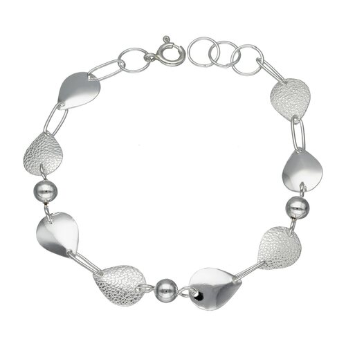 Pulsera Esferas Gotas Lisa y Martillada