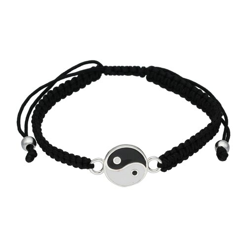 Pulsera Ajustable Trenzada Yin Yang Esmaltada