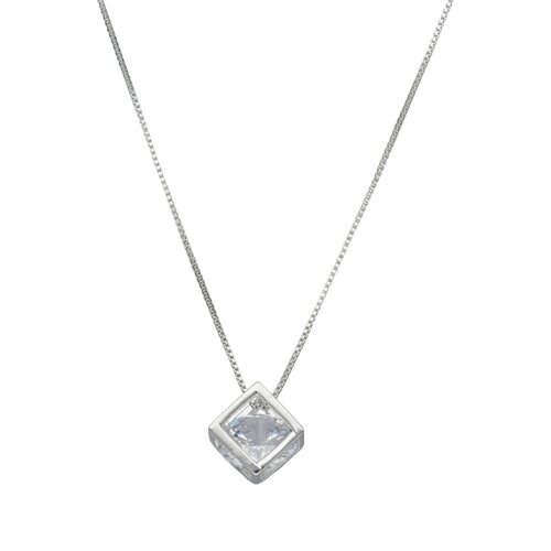 Collar Cubo con Circón