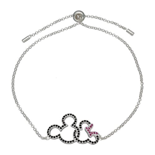 Pulsera Ajustable Ratoncitos Circones Ónix Fucsia