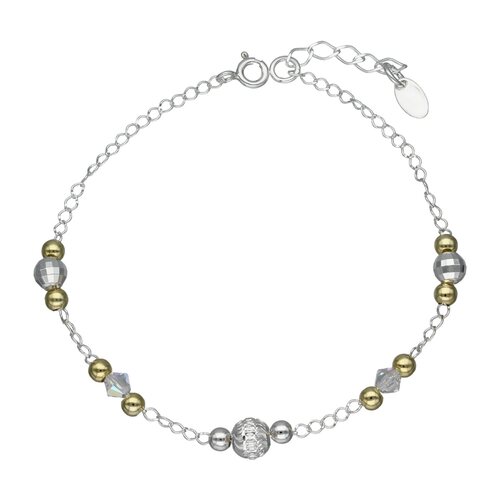 Pulsera Esferas Facetadas y Cristales