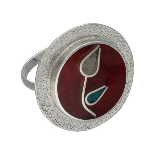 Anillo Flor Piedra Picada